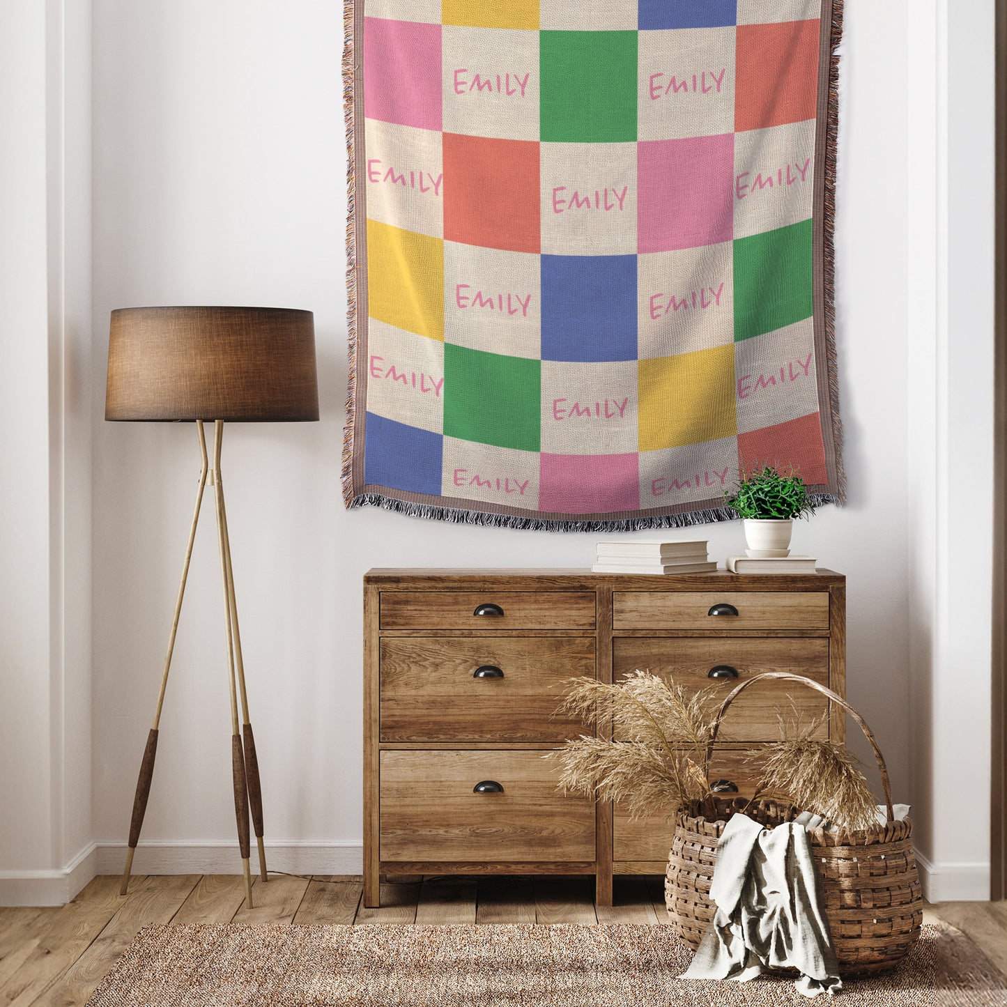 Custom Baby Name Woven Throw, 50" x 60", Personalized Baby Gift Blanket, Thoughtful Baby Gift, New Mom Gift, Custom Baby Girl or Boy Blanket