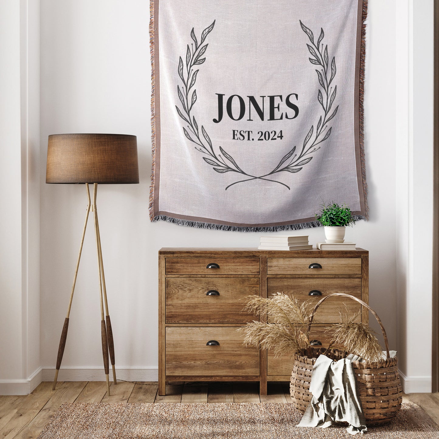Custom Wedding Name and Year Woven Throw, 50in x 60in, Married Couple Gift, Personalized Wedding Gift, Custom Blanket, Mr Mrs Throw, Wedding Year Present