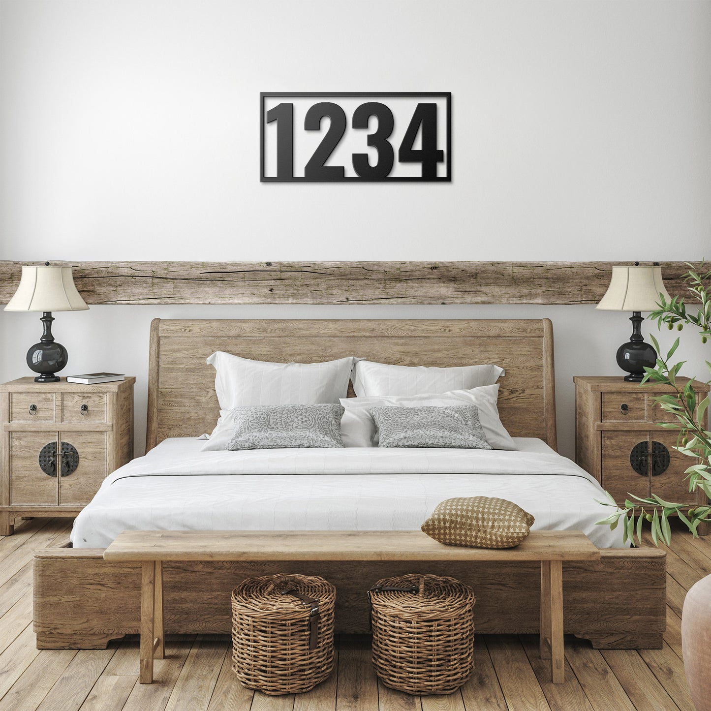 Metal House Number Die-Cut Sign, Modern Metal House Numbers, Personalized Number Sign, New Homeowner Gift, Wedding Gift