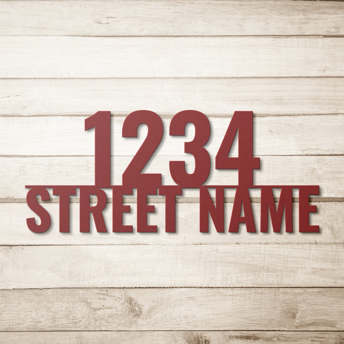 Metal House Number and Street Name Sign, Modern Metal House Numbers, Personalized Street Name Sign, New Homeowner Gift, Custom Wedding Gift, Die-Cut Metal Sign