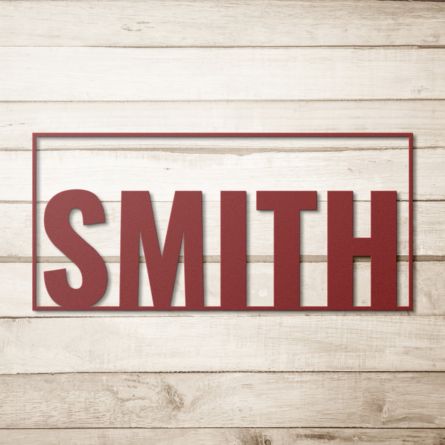 Metal Last Name Die-Cut Sign, Modern Metal Last Name, Personalized Married Name Sign, New Homeowner Gift, Wedding Gift