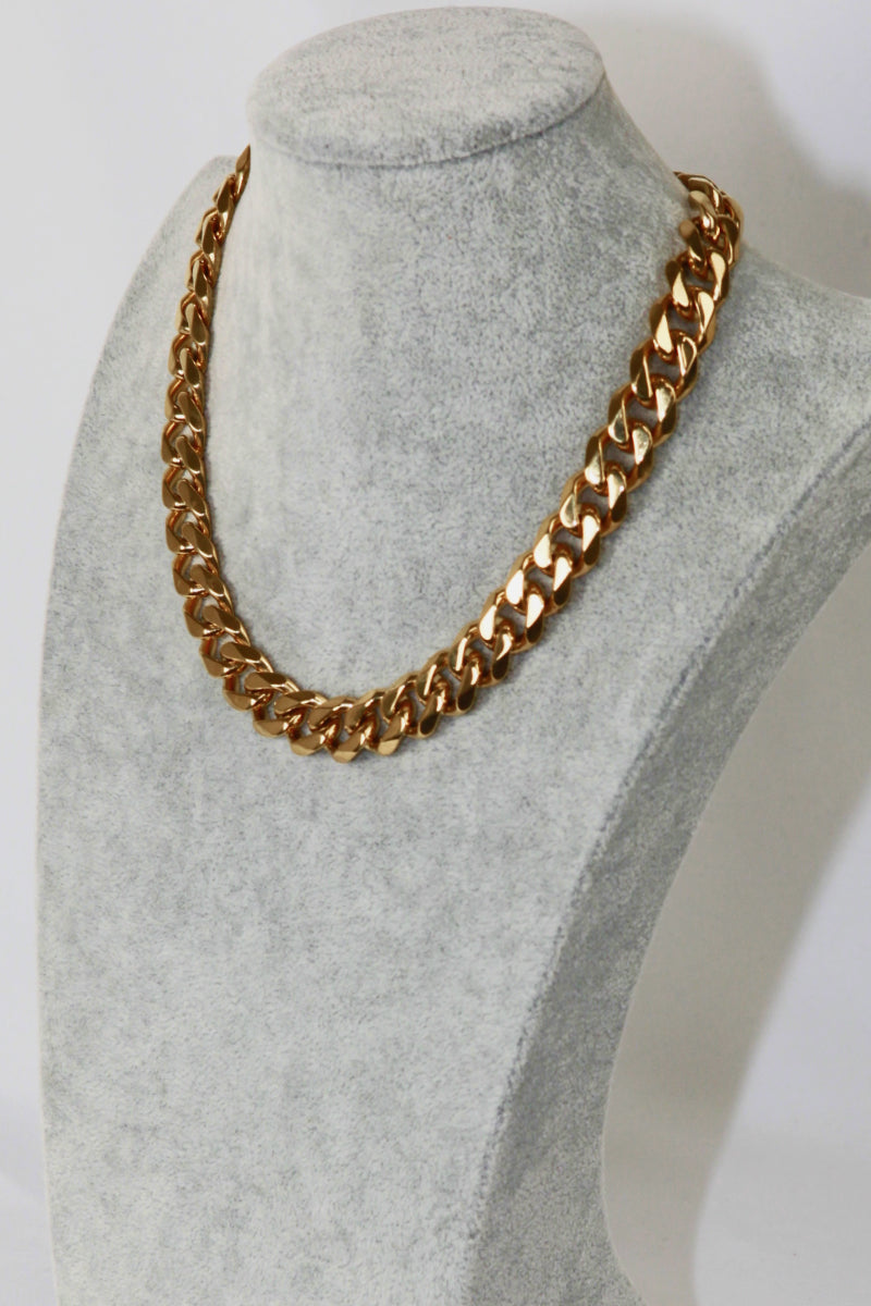 Gold Plated Thick Chain Necklace