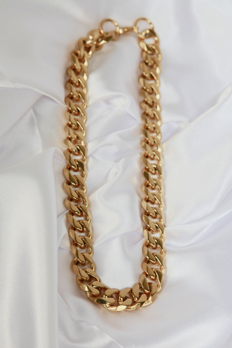 Gold Plated Thick Chain Necklace