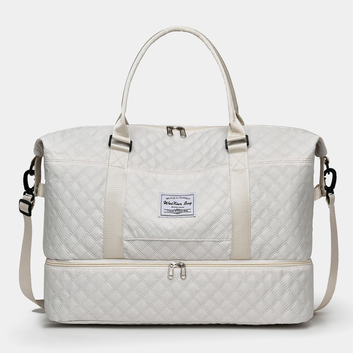 Diamond Grid Oxford Cloth Oversize Travel Bag