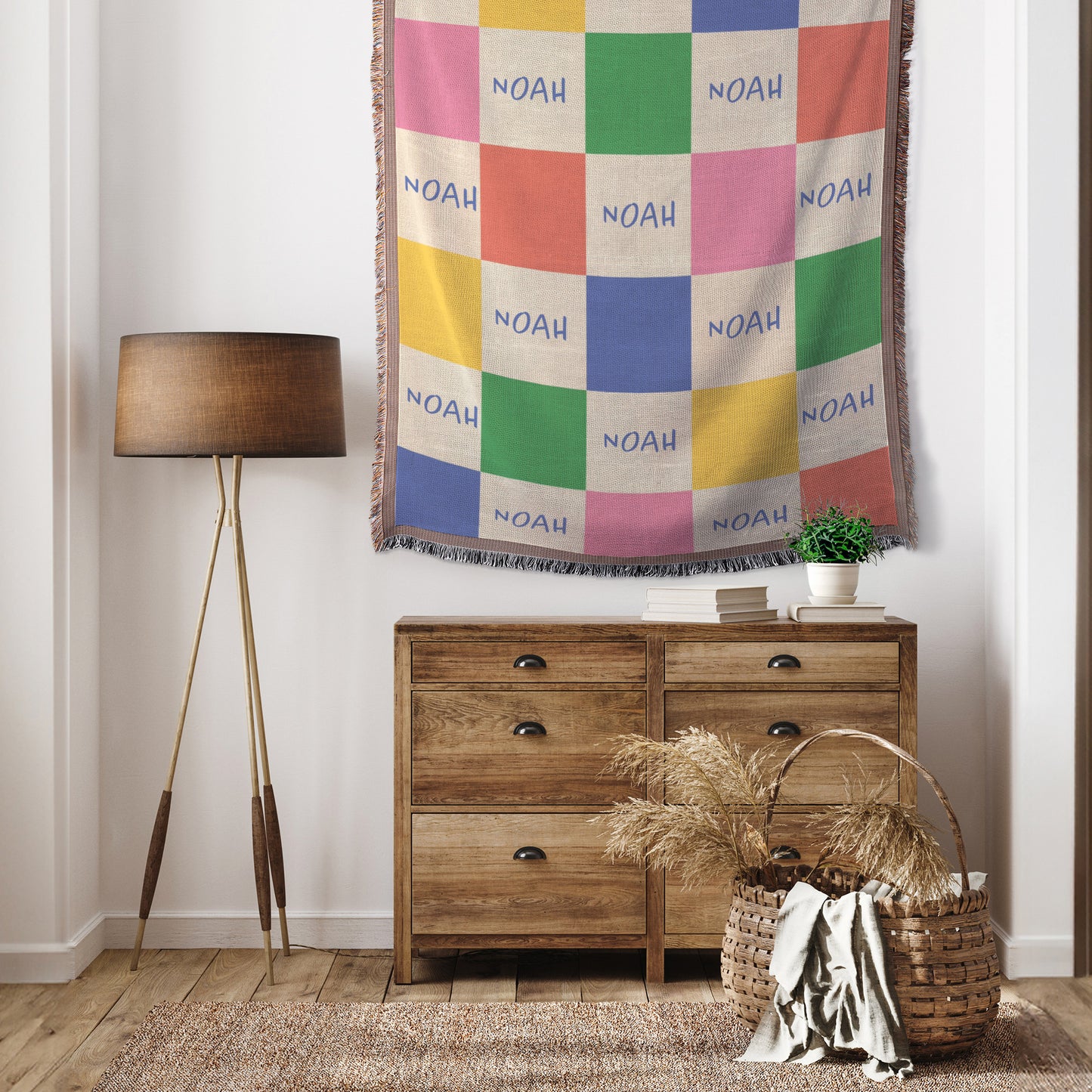 Custom Baby Name Woven Throw, 50" x 60", Personalized Baby Gift Blanket, Thoughtful Baby Gift, New Mom Gift, Custom Baby Girl or Boy Blanket