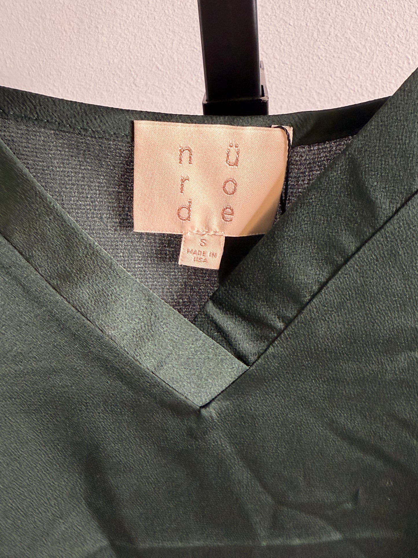 Satin Cami in Hunter Green