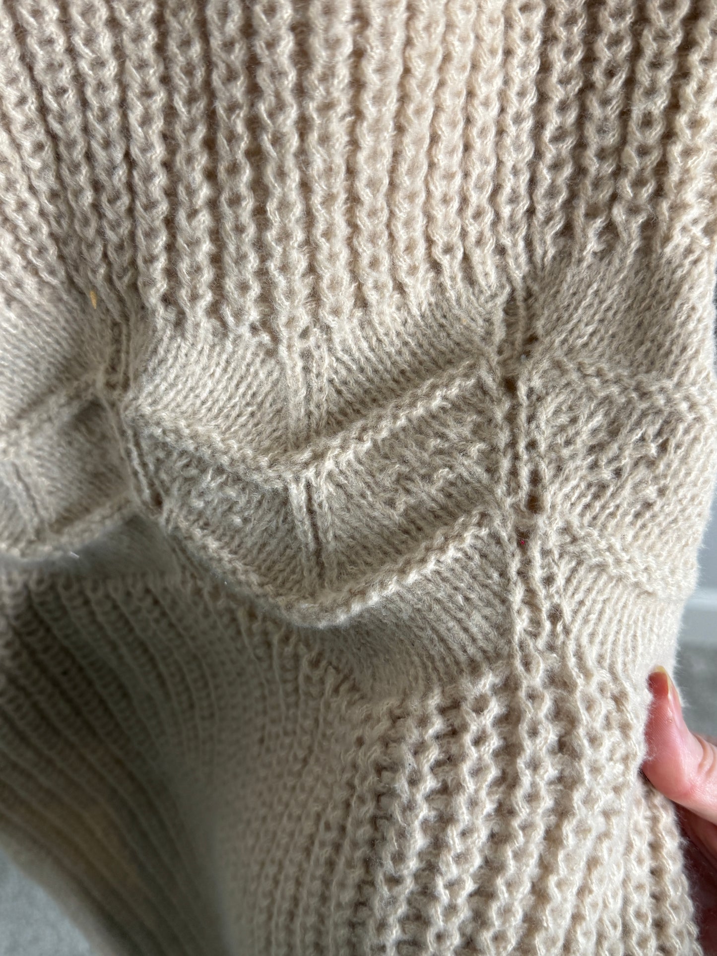 Mock Neck Sweater Mini Dress in Neutral