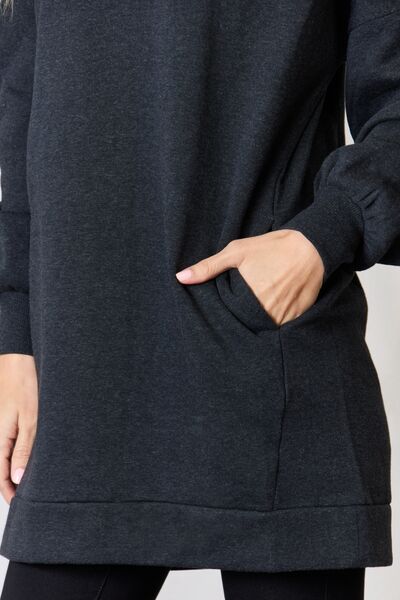 Oversized Longline Top with Pockets